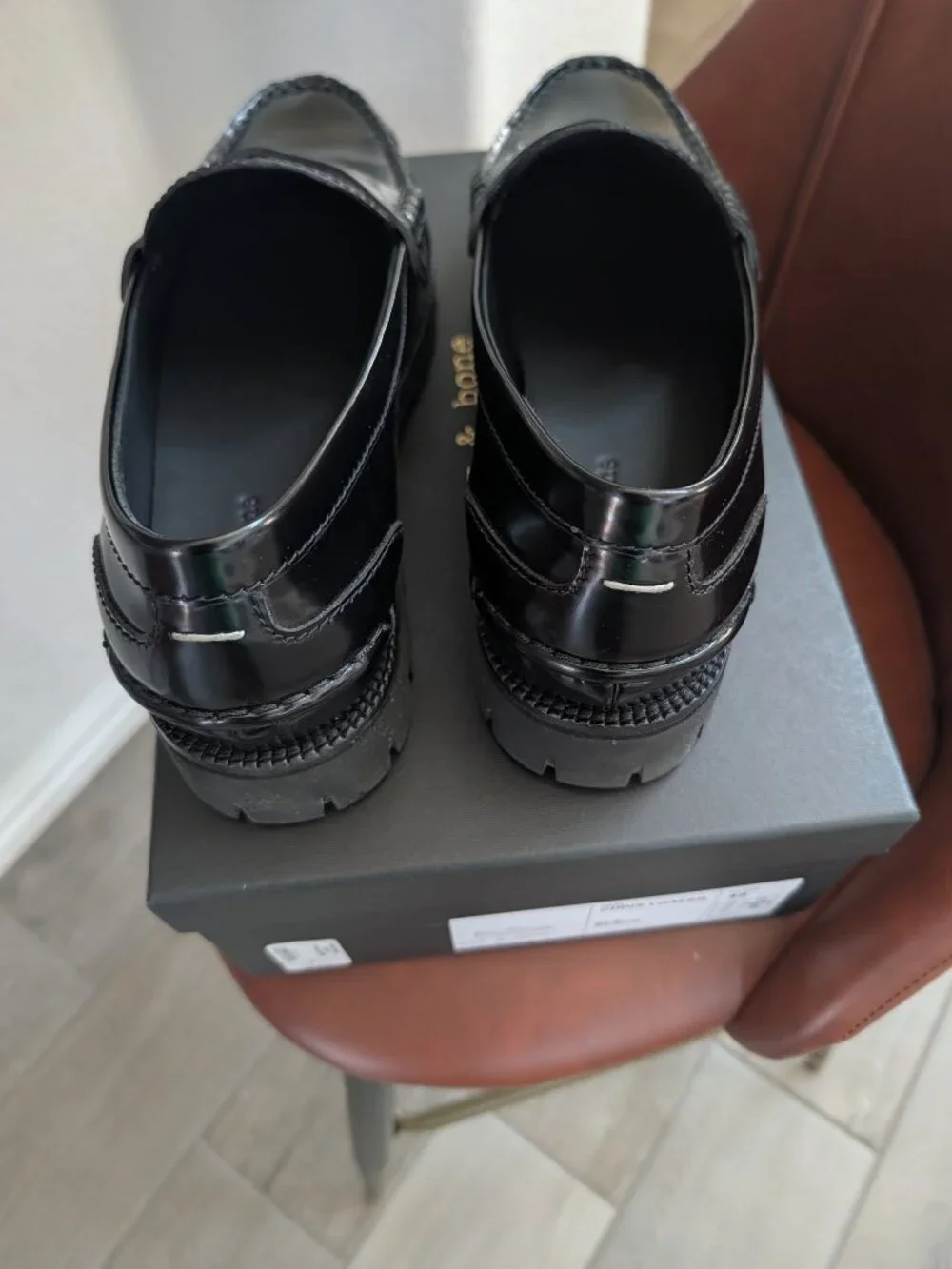 Rag & Bone Black Chris Loafers - Size 12 (EU 45)